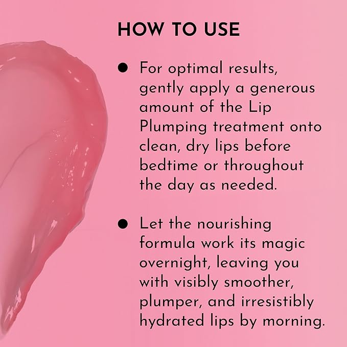 Forget the Filler Lip Mask - Sweet Dreams - Premium Overnight Lip Plumping Treatment with Natural Ingredients Designed to Plump, Hydrate, and Smooth Lips - 0.28 oz