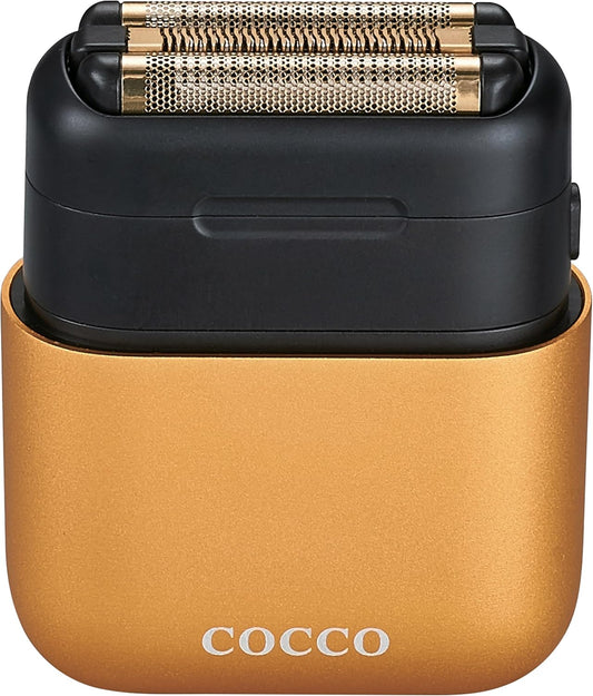COCCO IMPACTO Shaver, Hygienic Gold Foil Triple Blade, White, Wet & Dry Use, Magnetic Replaceable Head, Intelligent Accelerator, 90 Min Run Time (Gold)