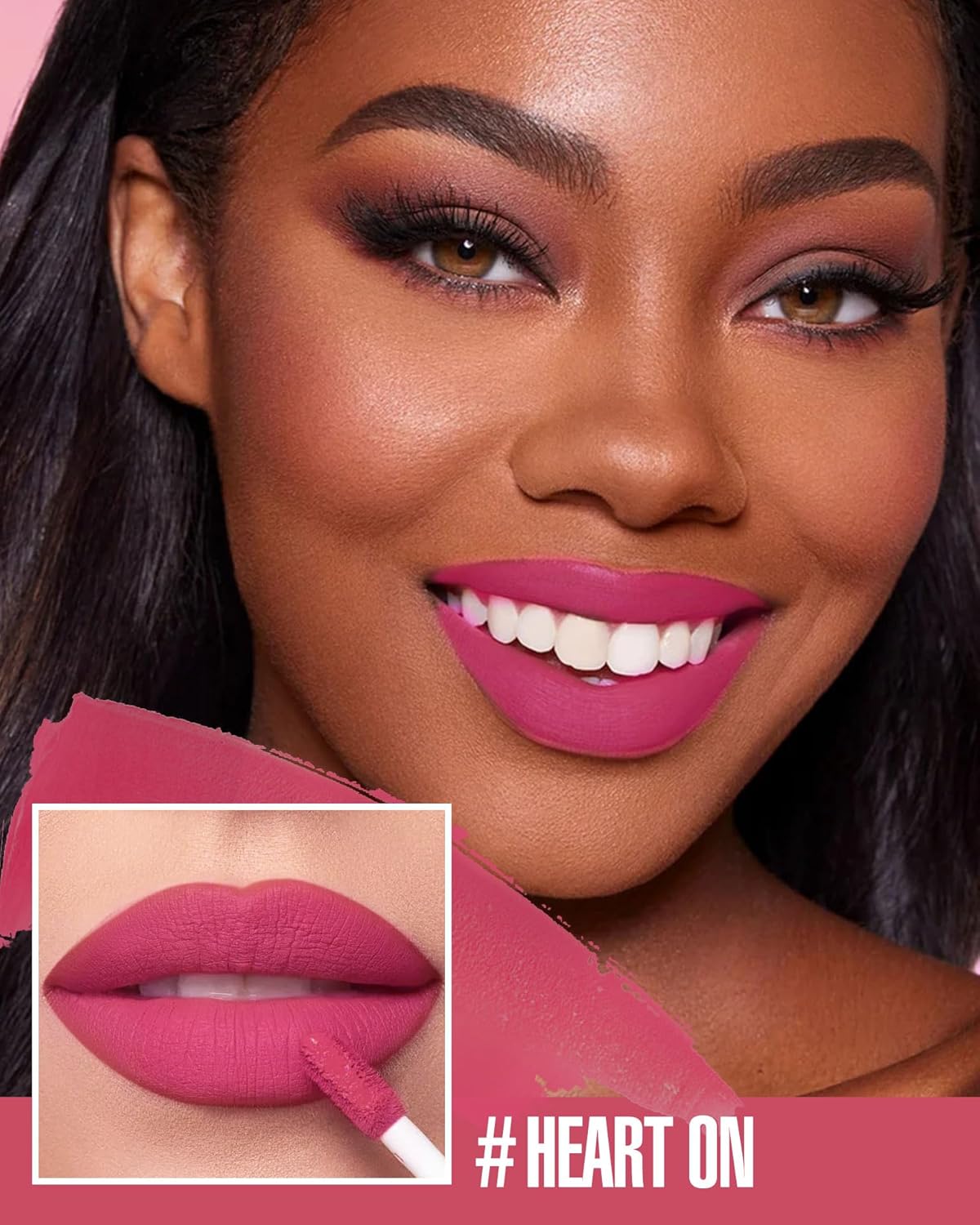 Hot Pink Lipstick Long Lasting Lipsticks for Women Smudgeproof Transferproof Cruelty Free Lip Makeup, 908 Heart On