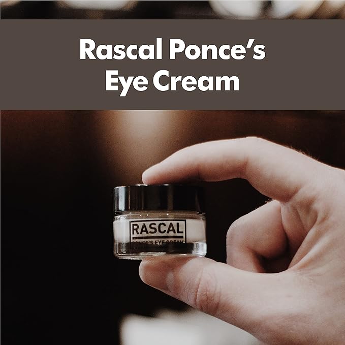 Rascal Ponce's Eye Cream | Under Eye Cream Dark Circle Remover for Men - Made with ginkgo Biloba Leaf Extract Macadamia Seed Oil (Container 0.5 Oz)