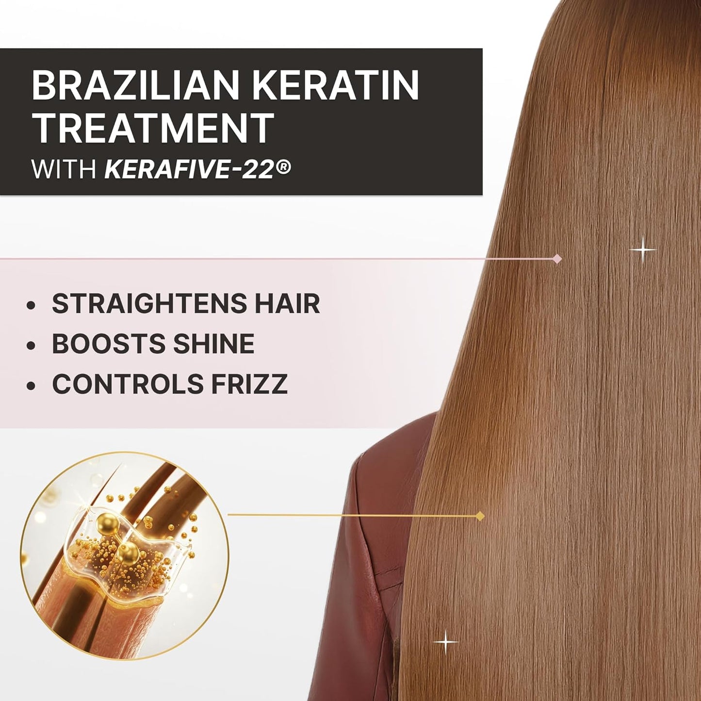 FASHION GOLD, Keratin Hair Treatment, 6 USES per Bottle, Keratina para Alisar el Pelo, Alisado Brasileño Keratina Permanente, Alisados Organicos SIN FORMOL, Nanoplastia, 300 grs