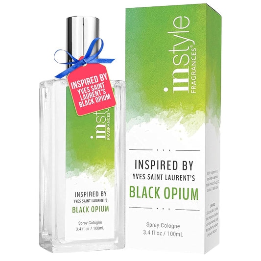 Instyle Fragrances, Inspired by Yves Saint Laurent's Black Opium, Women’s Eau de Toilette, CLEAN, Vegan, Paraben-Free, Never Tested on Animals, 3.4 Fluid Ounces