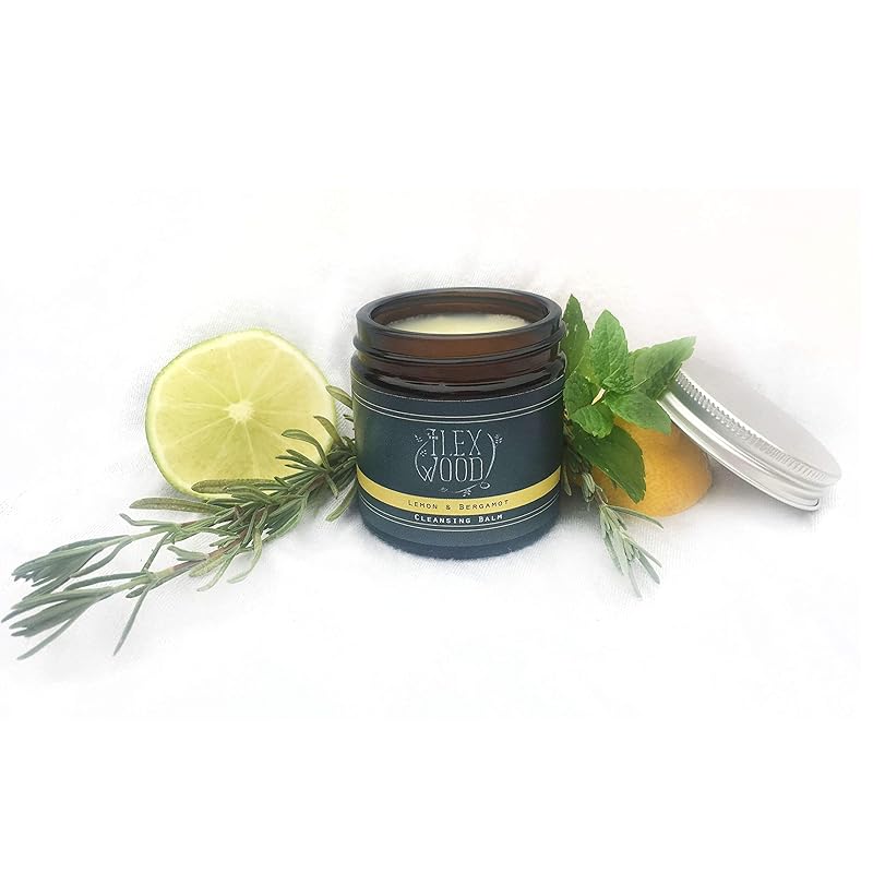 Lemon and Bergamot Cleansing Balm - Face Care Cleansing, Moisturising and Make up Remover. 100% Natural, Vegan, Cruelty Free, Plastic Free - 60ml (2.03 fl oz)