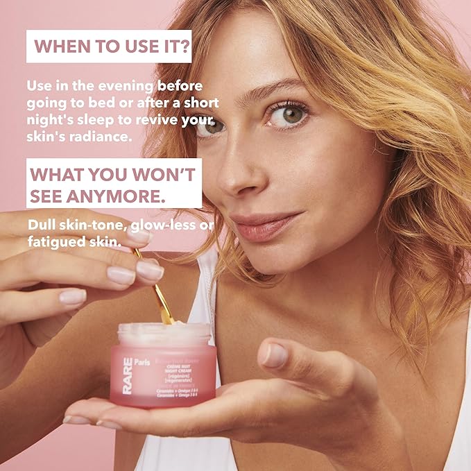 Exception Rosée - Regenerating Night Cream with Ceramides, Omega 3&6 and Immortelle. Protecting, hydrating, regenerating - Made in France