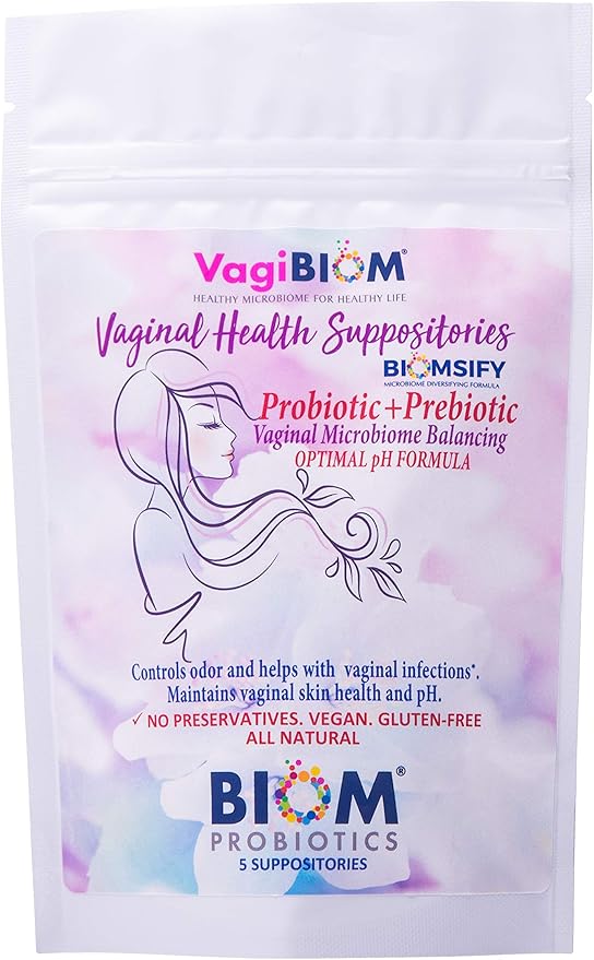 Biom Vaginal Probiotic Suppository: Natural Vaginal (5 Count)