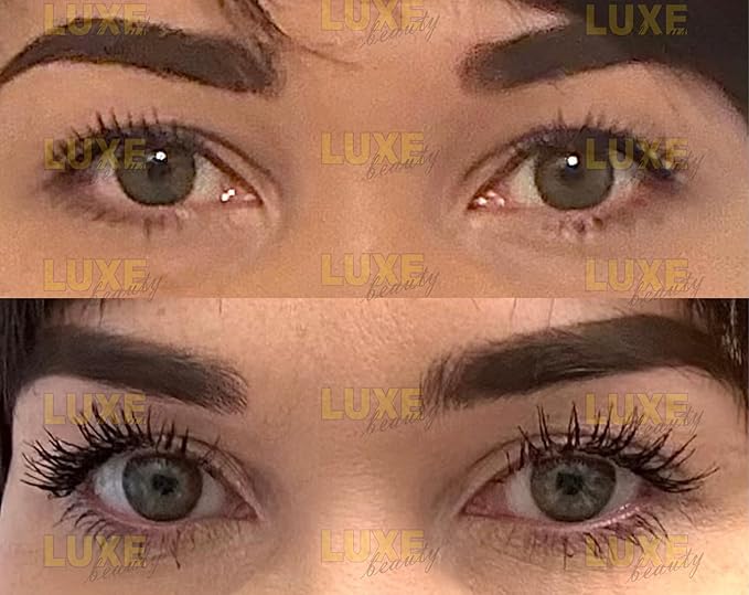 LUXE Beauty Lash Serum for Dark Long Sexy Lashes - Nourishing Sensitive Eye Formula for Darker Longer Lashes - all Natural Lash and Thicker Eyelashes - 0.23 ounce