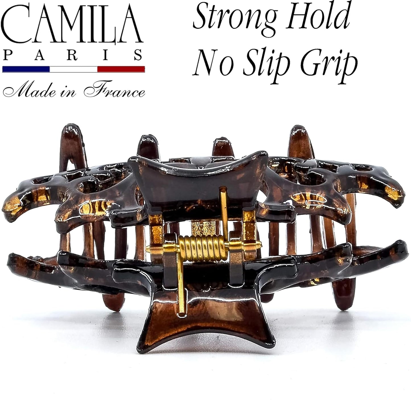 Camila Paris NV105 French Hair Clip for Women, Girls Hair Claw Clips Jaw Fashion Durable and Styling Hair Accessories for Women, Strong Hold No Slip Grip, Made in France