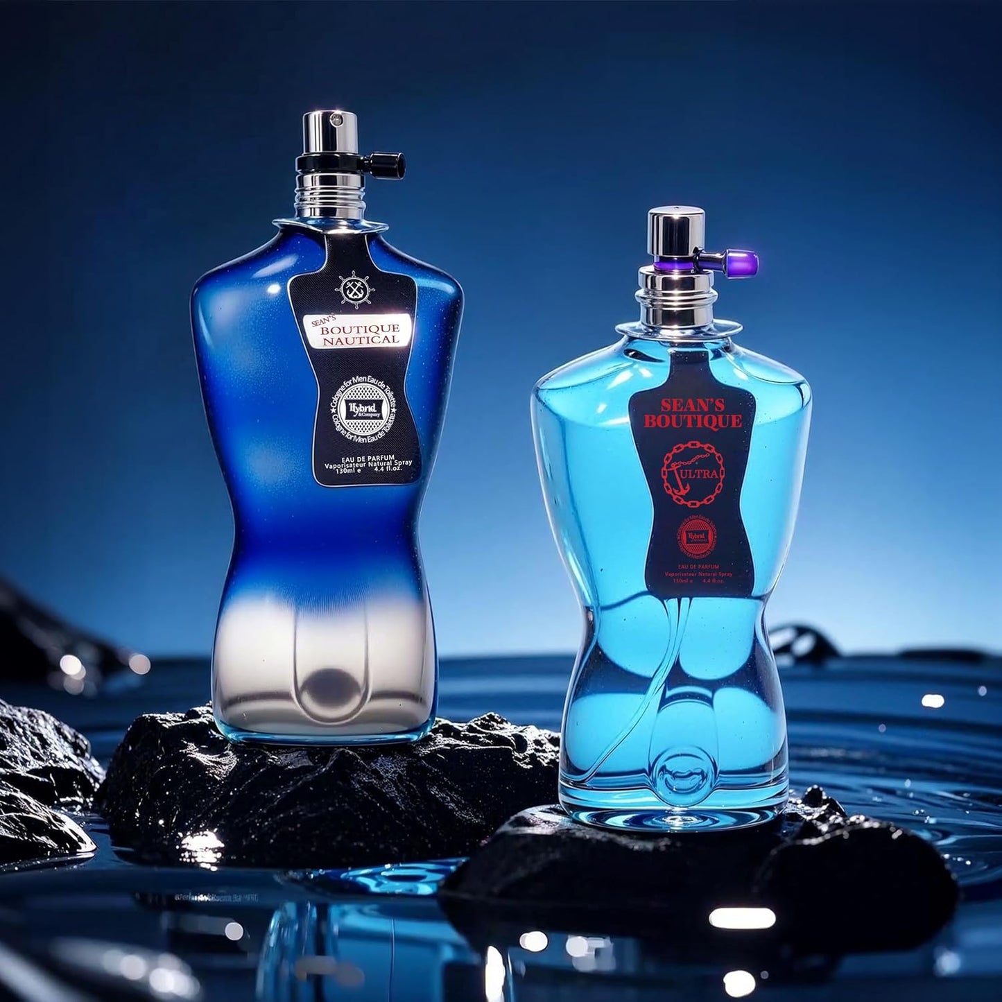 Hybrid & Company Mens 2 Pcs Long-Lasting Perfume Vaporisateur Natural Spray