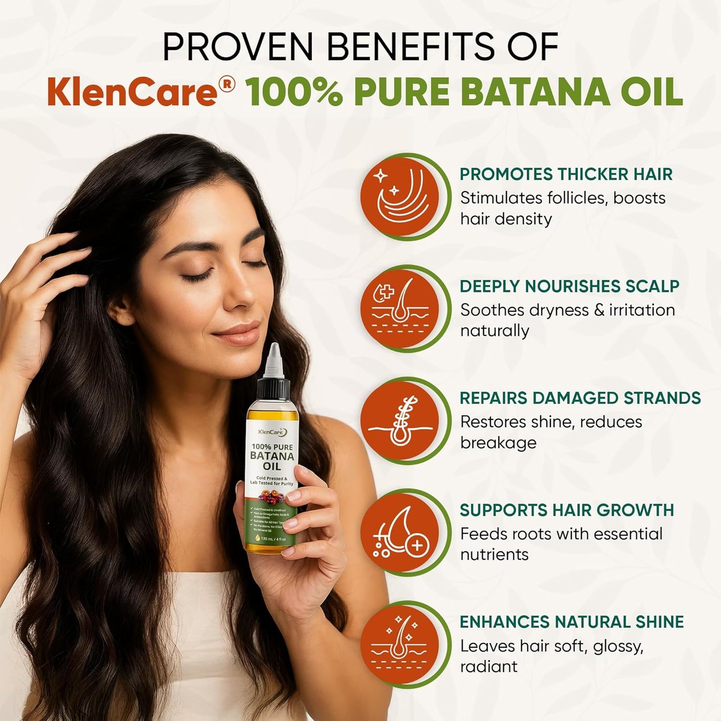 100% Pure Unrefined Batana Hair Oil – Raw Cold-Pressed Organic Hair Growth & Scalp Treatment, 120 mL (4 fl oz) – 100% Natural from Honduras