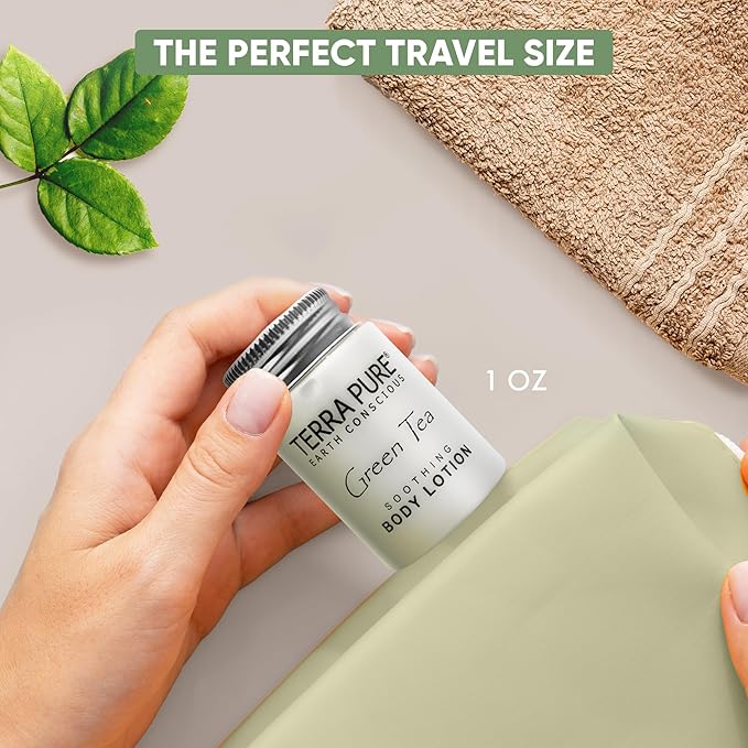 Terra Pure Body Lotion, Travel Size Hotel Amenities, 1 oz (Case of 300)
