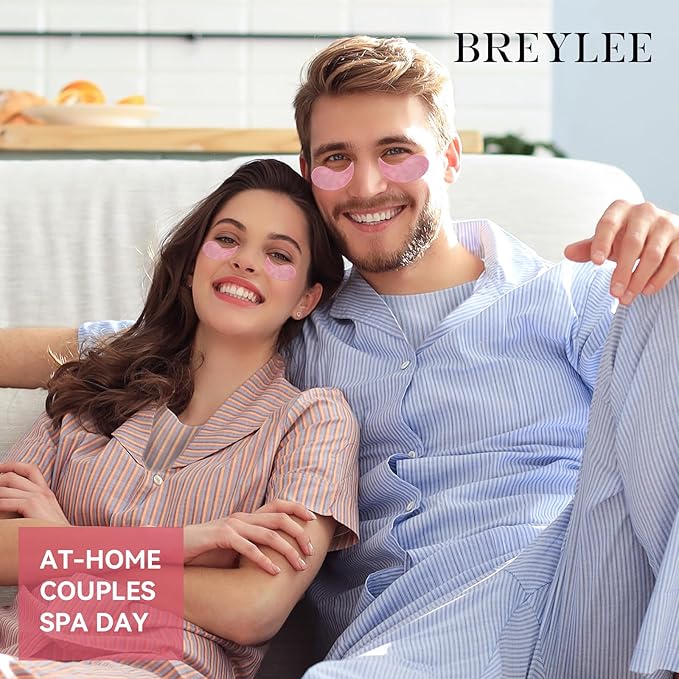 BREYLEE Rose Eye Mask - 60 Pcs Under Eye Treatment for Puffy Eyes, Wrinkles, Dark Circles and Fine Lines (Rose)
