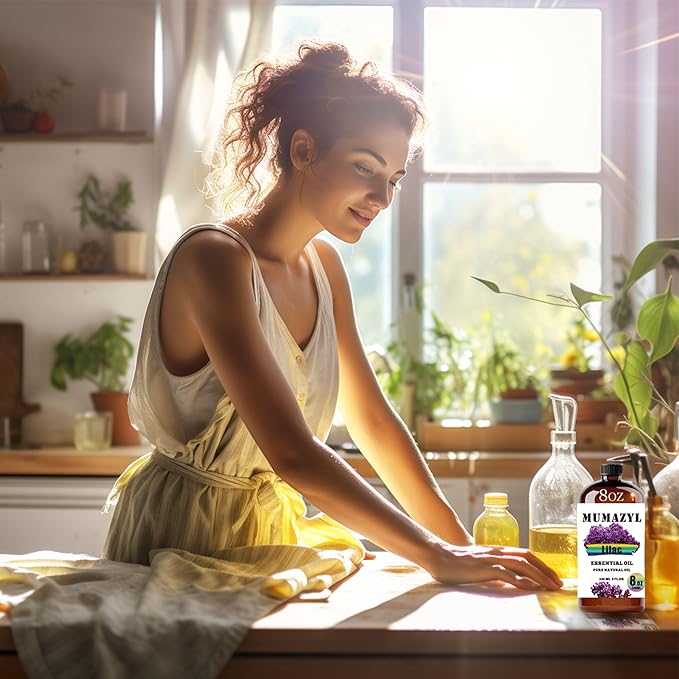 Lilac Essential Oil, Lilac Oil 8 Fl Oz 240ML for Diffuser Humidifier Yoga Cleaning DIY Candle Soap Making Essential Oils