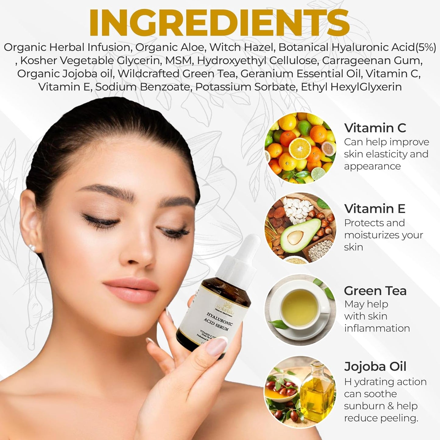 "SOLARIELLE Anti-Aging Skincare Set | Hyaluronic Acid Serum & Collagen Cream | Face & Neck Duo for Wrinkle Reduction | Natural Peptide Formula"