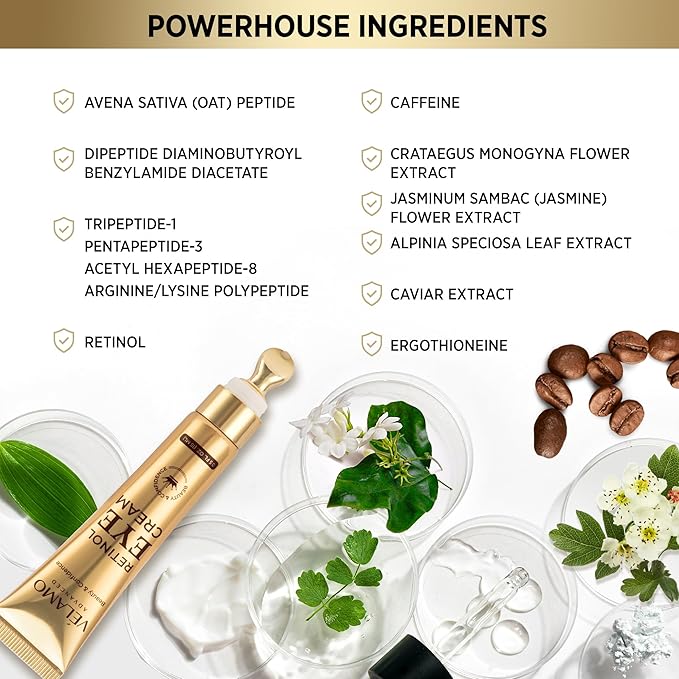 Instant Eye & Face Lift Cream: Rapid Under Eye Bags Wrinkle Smile Lines Forehead Lines Remover - Temporary Firming & Tightening Treatment in 2 Minutes - Retinol Eye Cream Anti Aging Anti Wrinkles 15g