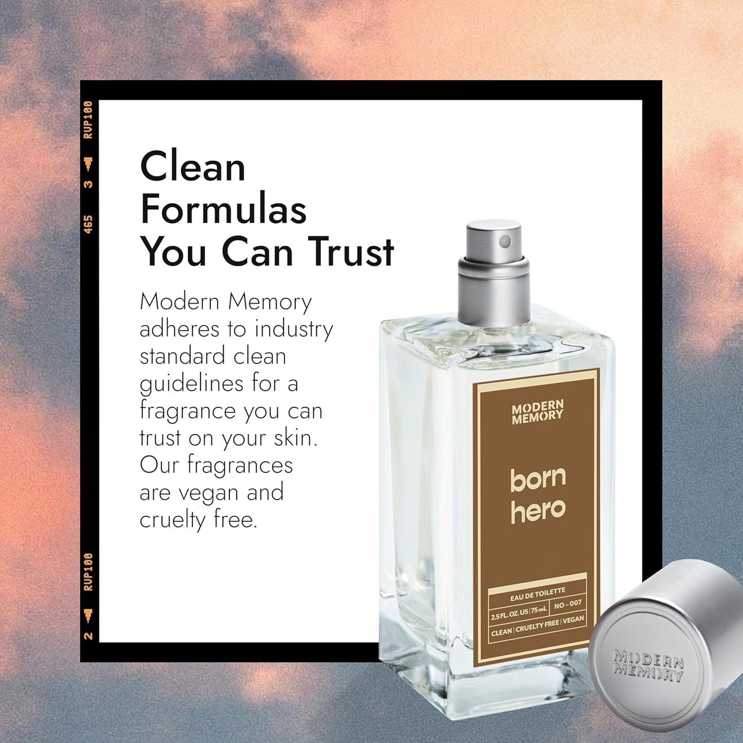 Modern Memory Born Hero Eau de Toilette for Men, 2.5 fl oz - Notes of Bergamot, Black Pepper & Cedarwood