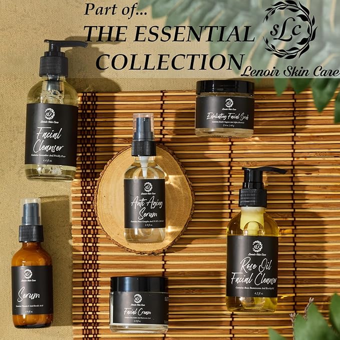 Rose Oil Facial Cleanser (4.2 fl.oz/124ml) | Natural, Fragrance-Free Face Wash | Clean, Vegan, Cruelty Free Skincare for Men & Women | Essential Collection