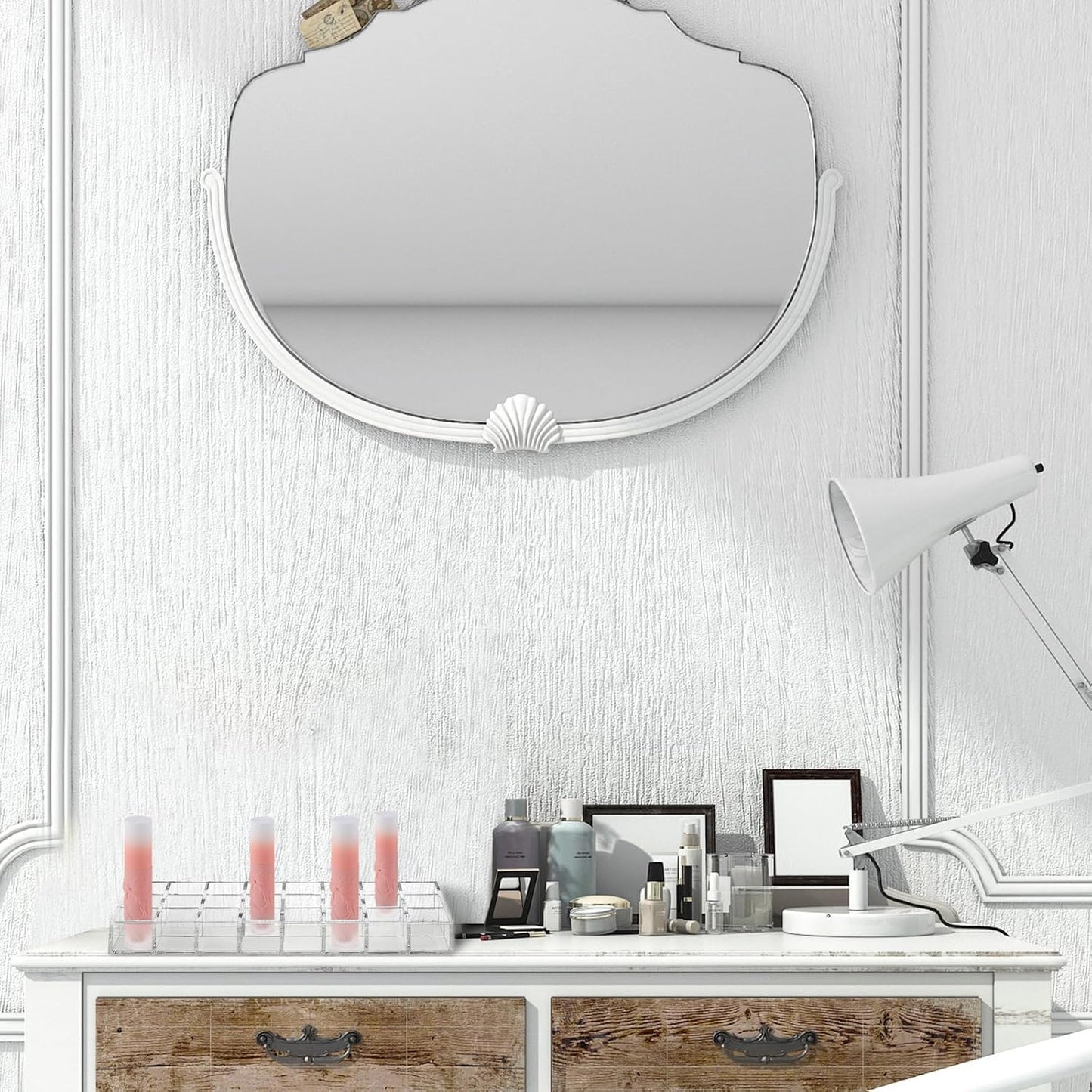 Kigley 3 Pcs Clear Lipstick Holder Acrylic Lip Gloss Organizer Cosmetic Storage Lipstick Display Case for Perfume Sample Drawer Brushes Bottles Women Birthday Gift(24 Grid)