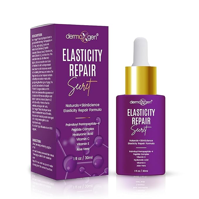 Elasticity Repair Serum, MATRIXYL 3000 - PURE ORGANIC Powerful Triple Combination Serum/Anti-Aging, Facial AGED Wrinkles Serum (1 FL OZ)