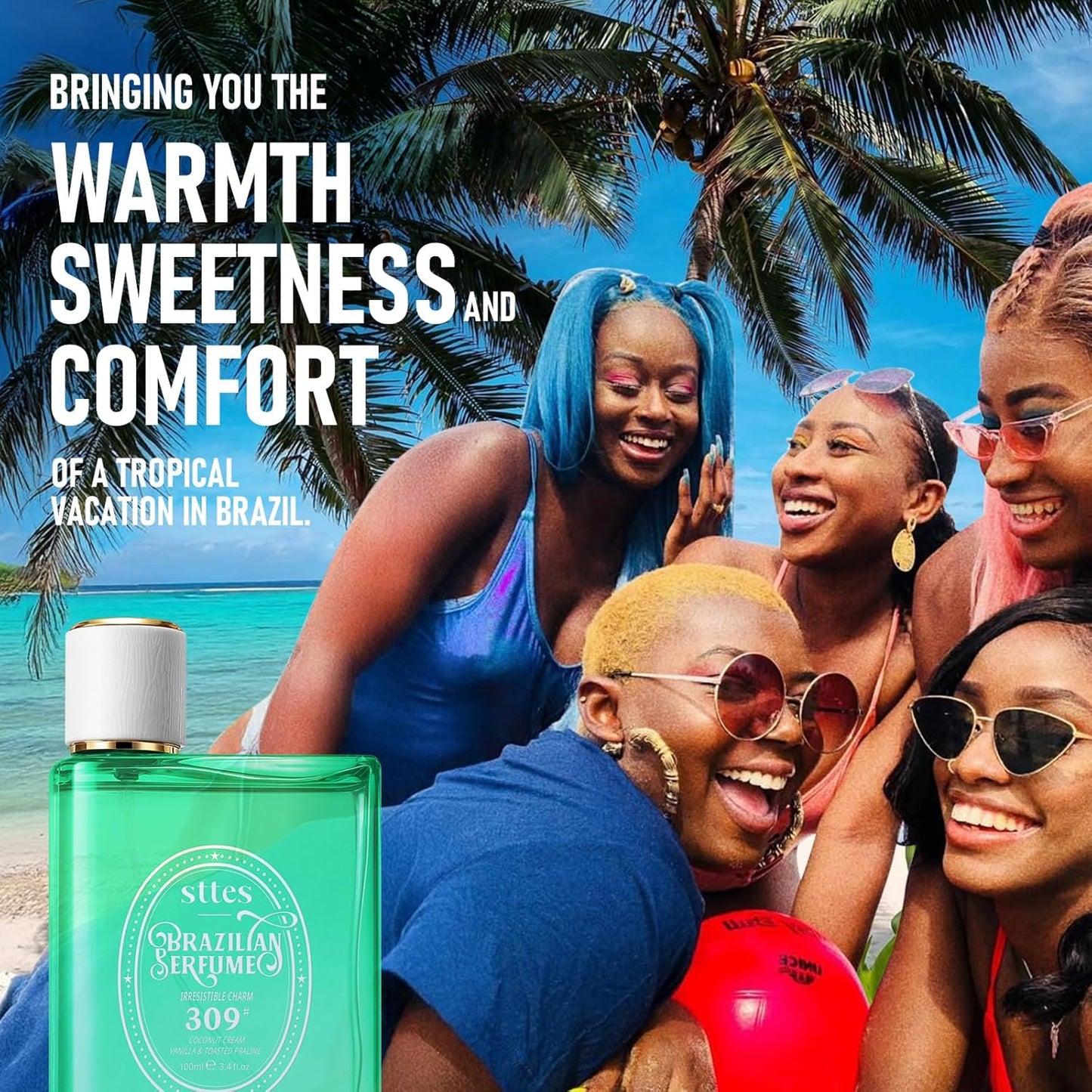 Sttes Perfume 309# (Irresistible Charm) – Eau de Parfum 100ml (3.4 fl oz) – Coconut Cream, Vanilla, Toasted Praline