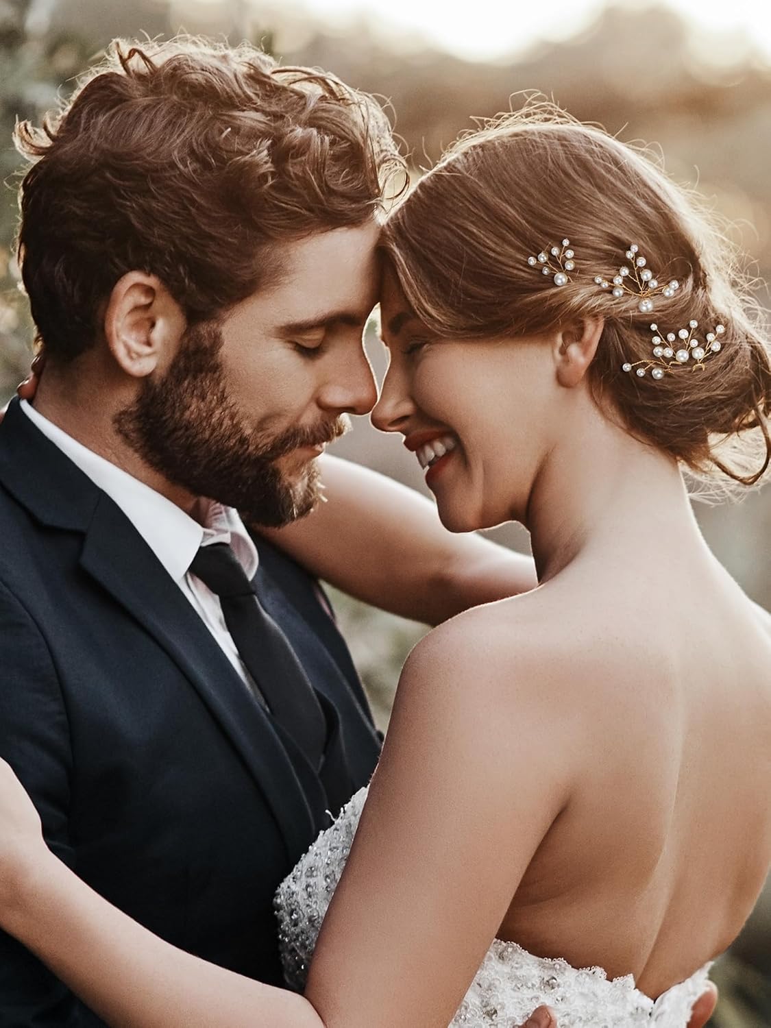 SWEETV 7 Pieces Bride Hair Accessories Pearl Wedding Hair Pins Leaf Bridal Hair Piece Vintage Hair Headpiece Leaf Hair Clips Jewelry for Women Bridesmaids Brides Flower Girls