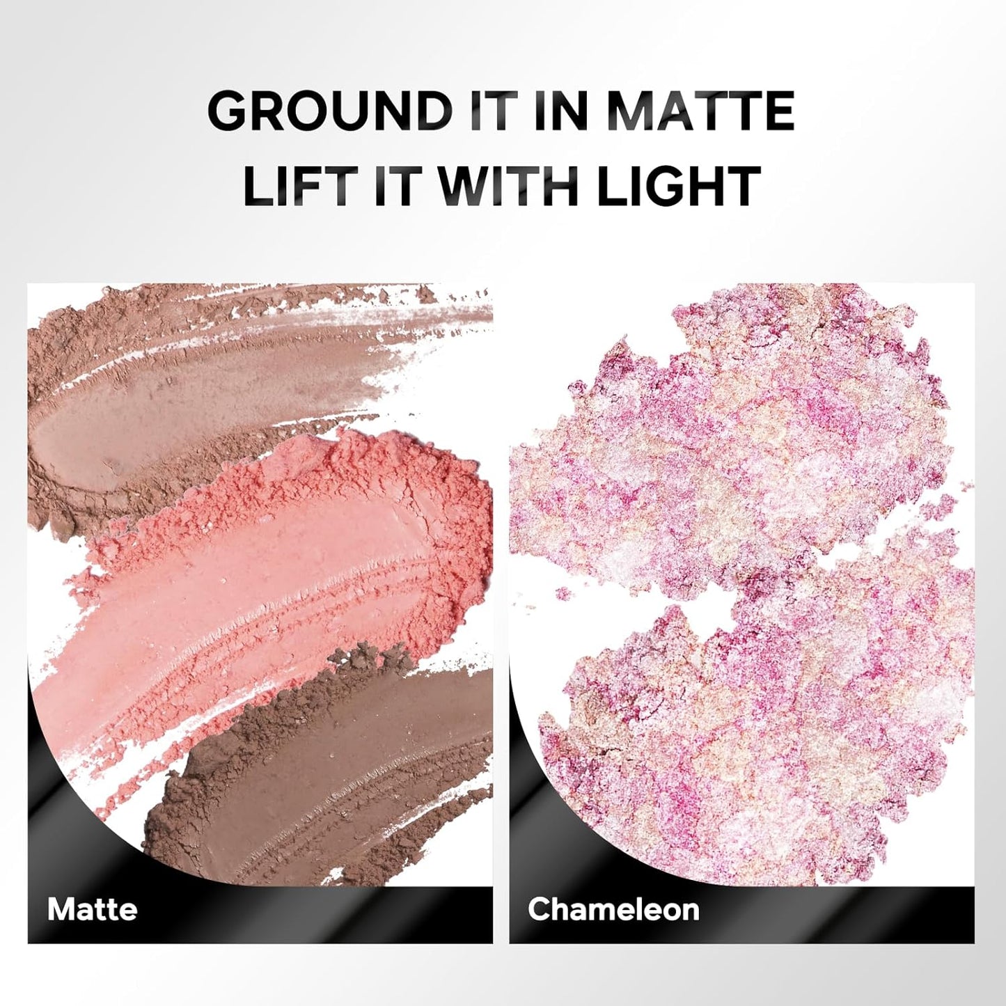 Color Nymph Eyeshadow Palette, Pink Eye Makeup Pallet with Matte & Holographic Glitter Multichrome Eyeshadow, Travel-Friendly Compact with Mirror & Brush, High-Pigment & Long-Lasting (Pink & Neutral)