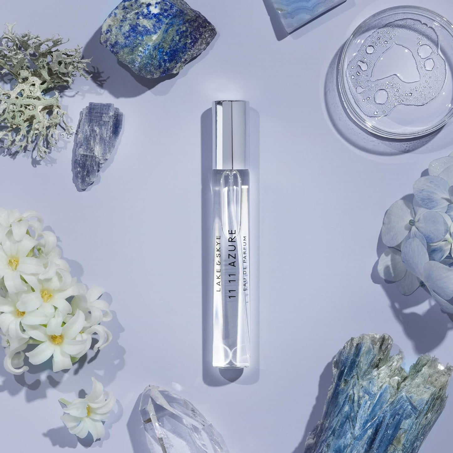 Lake & Skye 11 11 Azure Eau de Parfum Travel Spray, 0.5 fl oz (15 ml) - Sheer, Floral, Musk