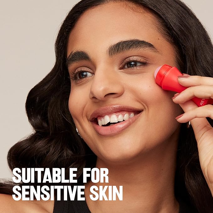 Revlon Skin Reviving Roller with Rose Quartz for All-Day Facial Reviving & Brightening, Compact & Reusable, Gentle on Skin, 1 count