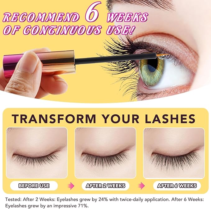 Eyelash Growth Serum - Eyelash Serum to Grow Lashes, Lash Serum for Eyelash Growth to Boost Thicker, Fuller, and Longer Lashes, Eye Lash Serum Growth for Women