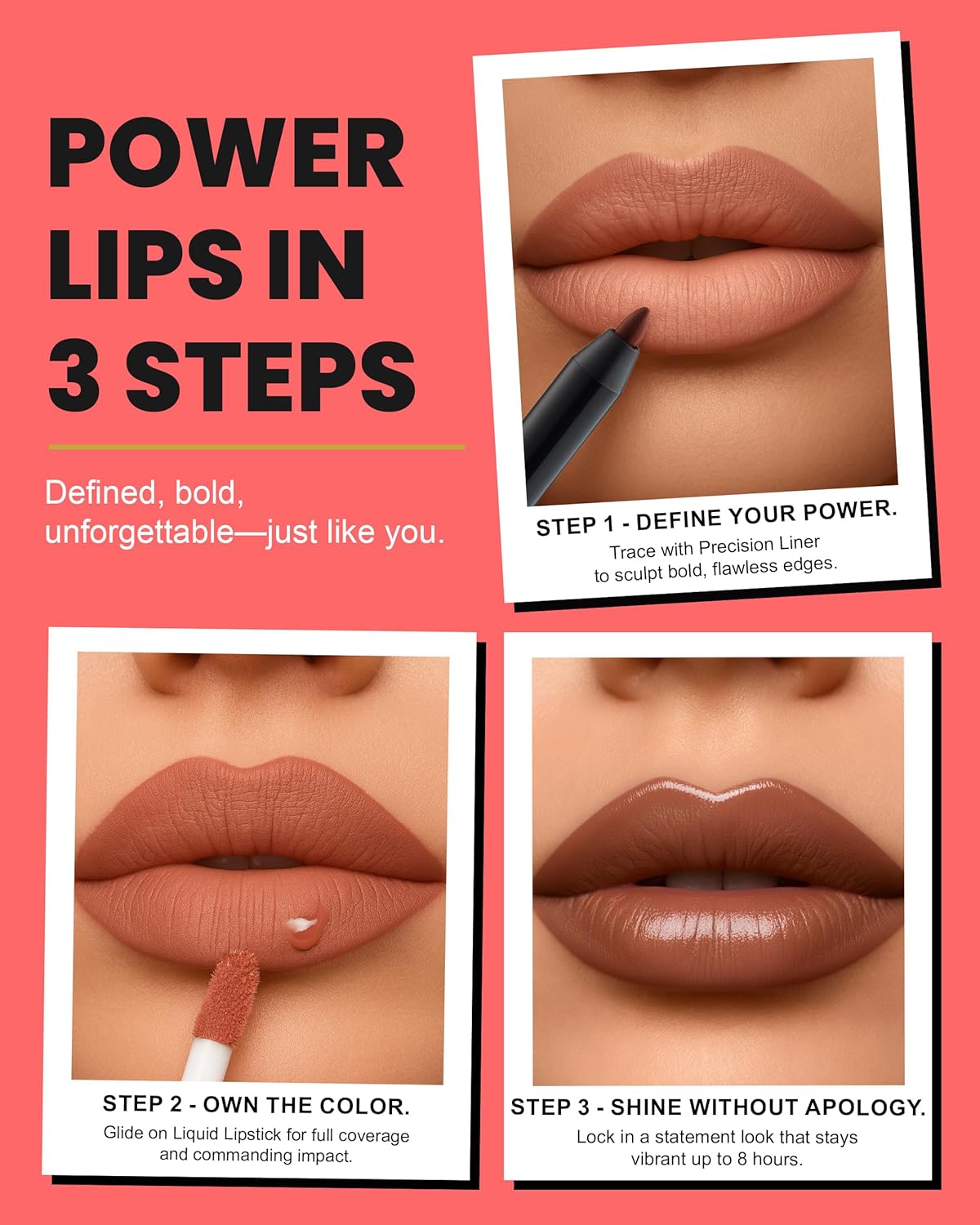 Lip Kit Duo – Goddess Energy - TikTok-Viral Precision Liner & Glossy Liquid Lipstick, Clean 2-Step Set with Hydrating Long-Wear Color – Bold Inclusive Beauty for Everyday Konfidence