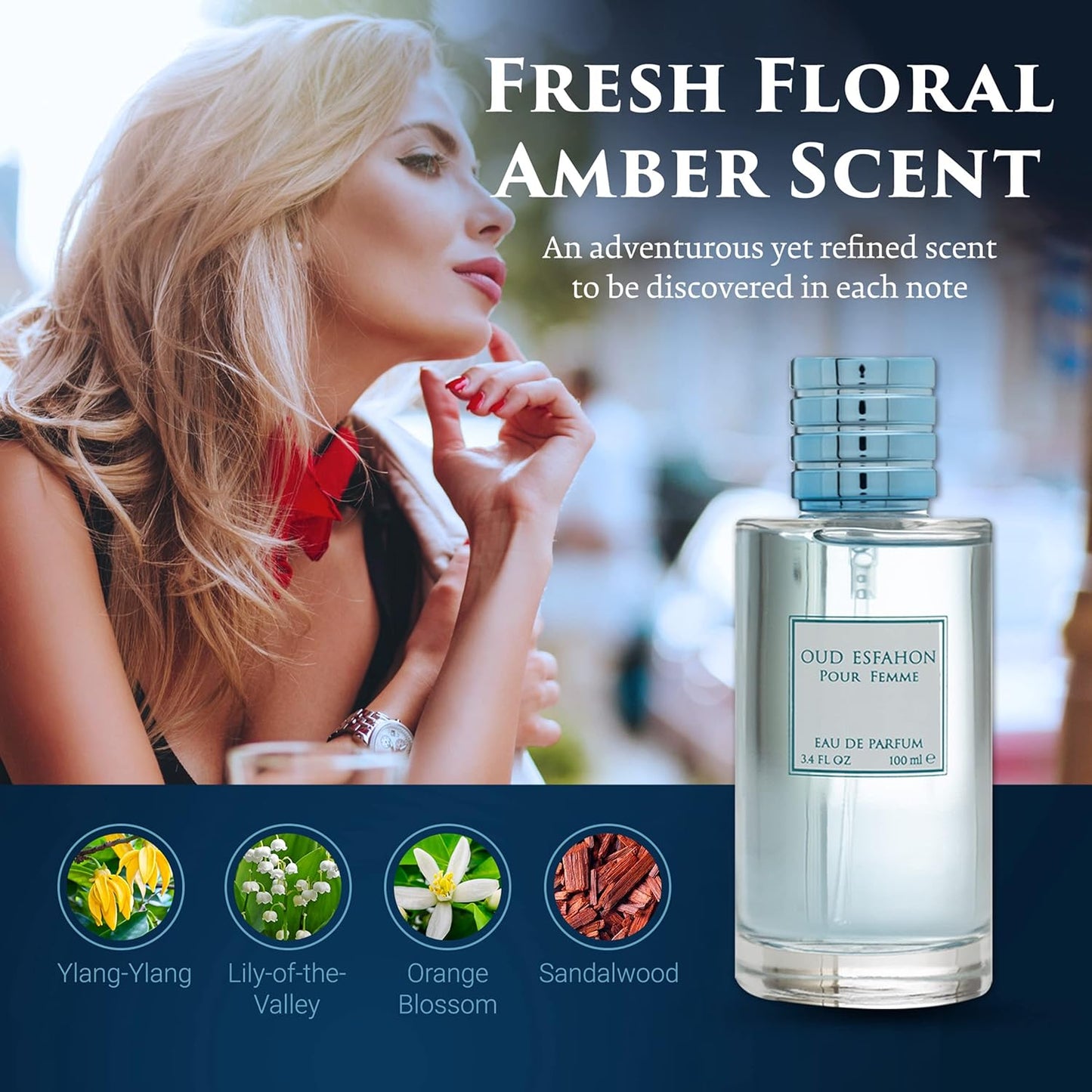 Women’s Perfume – INSPIRED by A WORLD RENOWED WOMEN'S PERFUME – Rose, Violet, Musk, Sandalwood – Floral, Romantic, Elegant Fragrance - Long-Lasting Eau De Parfum 100ml (3.4 fl oz)