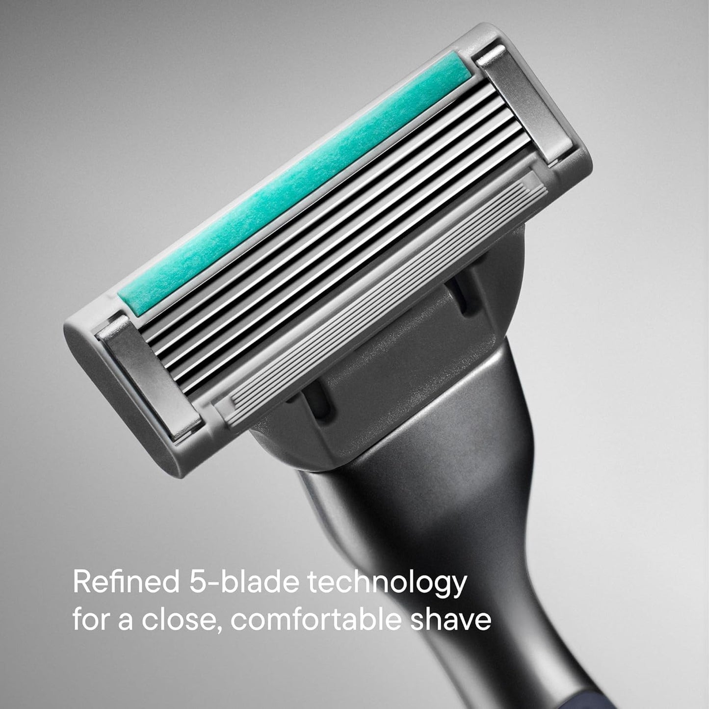 HARRY'S PLUS: Shaving Kit for Men - Premium Handle, 5 Razor Blade Cartridges, Foaming Shave Gel, and Travel Blade Cover - Advanced Pivoting System - Tide