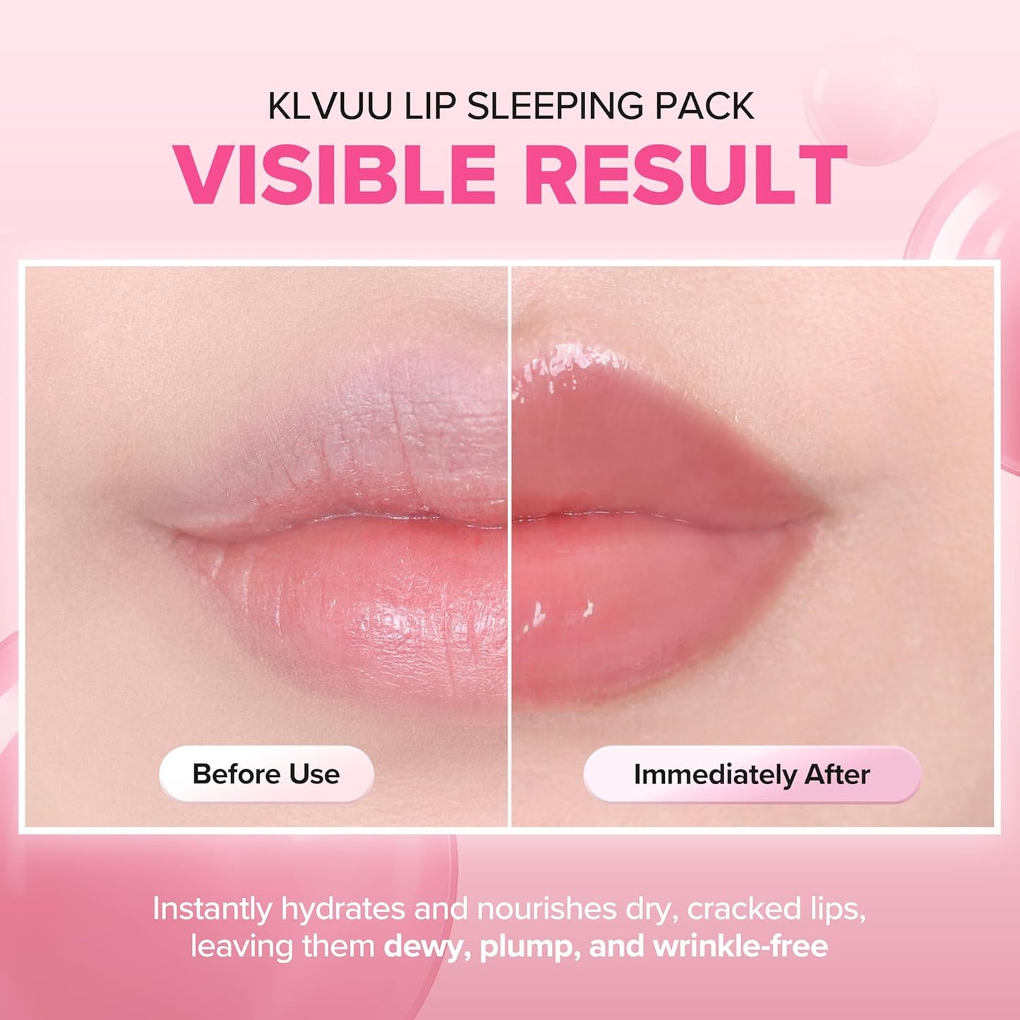 Klavuu Lip Mask Sleeping Pack (0.7oz) – Overnight Deep Hydrating Korean Lip Balm Treatment for Very Dry, Chapped Lips | Lip Lightening & Plumping with Instant Hydration | Gentle Exfoliating (Melon)