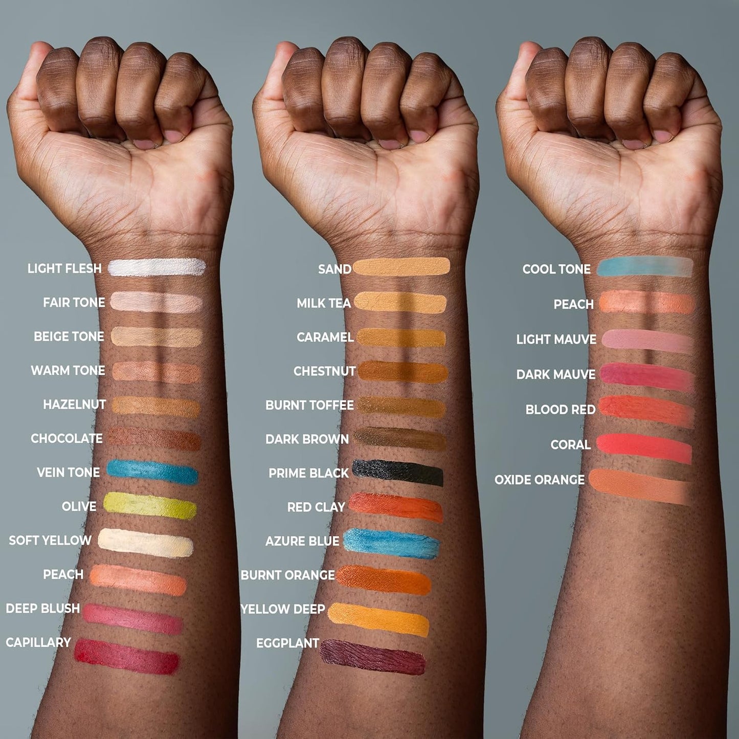 Narrative Cosmetics Alcohol Palette Refill Pans - Skin Tones - Blood Red