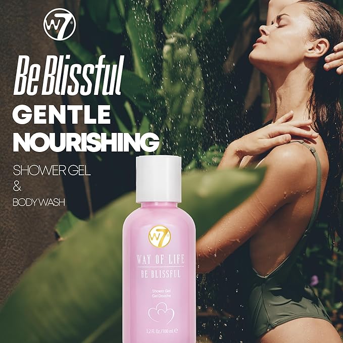 W7 VAY-CAY Be Blissful - Travel Size Skincare Set | Carry On Luggage Essentials: Shower Gel & Body Wash, Body Butter & Body Mist | Energizing & Hydrating Body Care for Glowing Skin