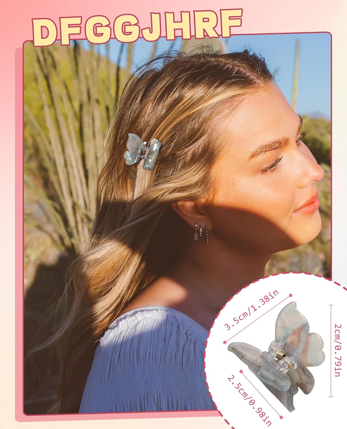 Sequins Butterfly Hair Clips - 12PCS Small Clamps for Thin Hair Styling Accessories, Classic Claws for Women & Girls