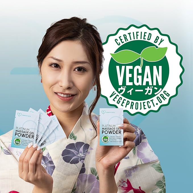 2 x Premium Massage Gel Powder | 5g Travel Sachet Makes 500ml/ 16.9 fl oz | Made in Japan Paraben & Glycerine Free