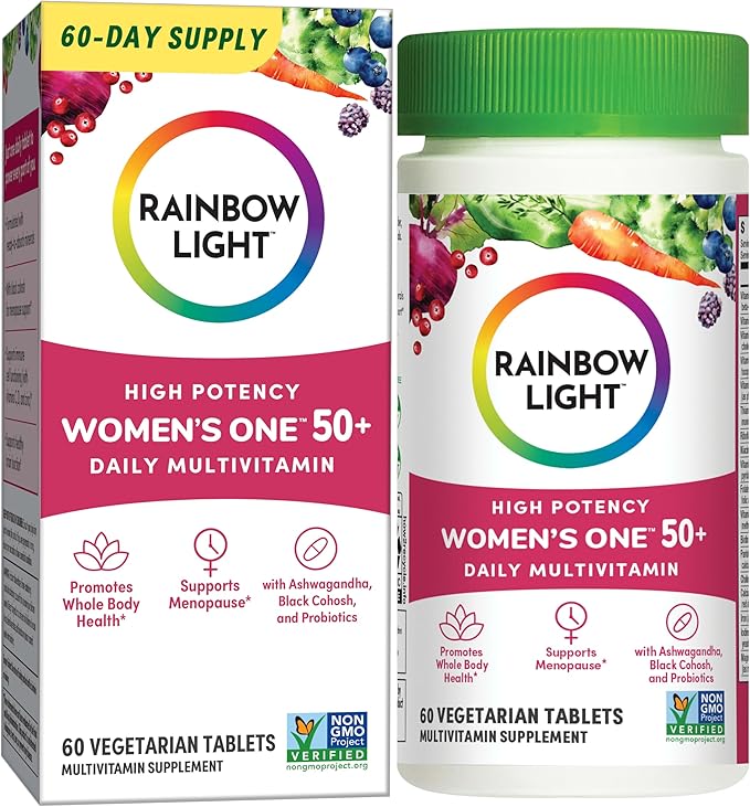 Rainbow Light Multivitamin for Women 50+, 50+ Multivitamin 60 Tablets