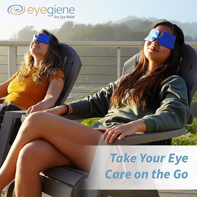 EyeGiene Mask - Self Heating Eye Mask – Warm Compress for Eyes, Multi-Use Heat Treatment for Dryness, Fatigue, Styes, Blepharitis, Portable Heated Eyemask for Dry Eyes Adjustable Strap, 1 Eyemask