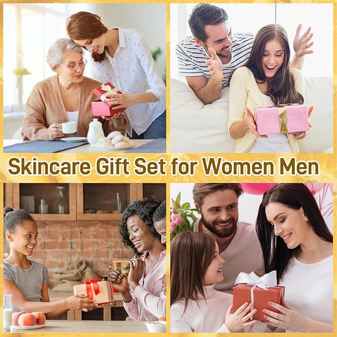 Skin Care Set, 5Pcs Vitamin C Skin Care Sets & Kits, Skin Care for Teenage Girls Gift Set with Cleanser, Toner, Serum, Eye Cream, Facial Cream, Facial Skin Care Sets & Kits