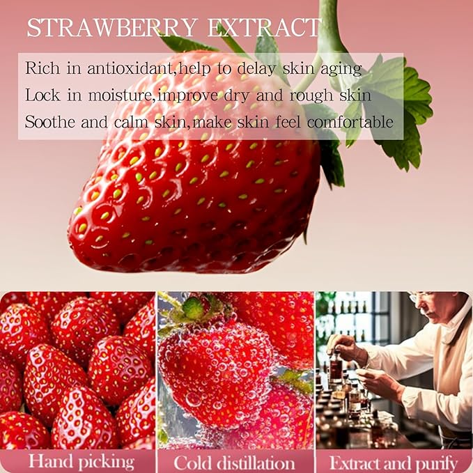 Strawberry Cake Body Oil Scented - Body Oils for Women After Shower - Massage Bath Oil for Dry Skin, Hydrating Nourishing, Tender Smooth, Pleasant Fragrance (100ml)