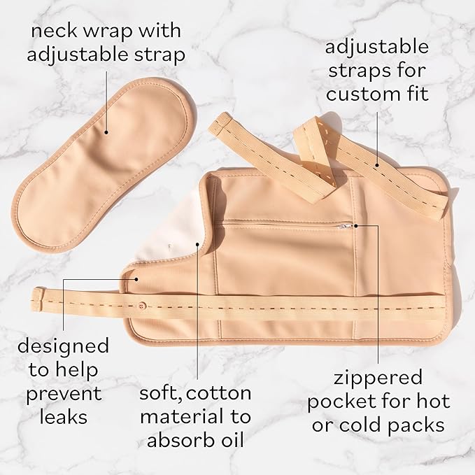 Sky Organics 16oz Castor Oil w/Wraps | Reusable Organic Castor Oil Pack to Boost Body's Wellness, Encourage Rest & Relaxation | Adjustable Elastic Straps Cotton Durable Easy to Use