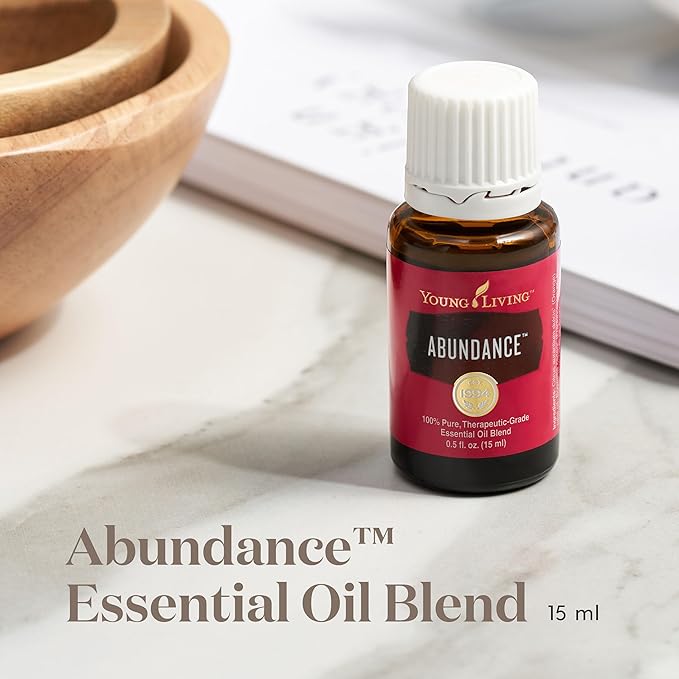 Young Living Abundance Essential Oil Blend | 15 ml | Warm, Uplifting Aromatherapy for Diffusing & Topical Use | Spicy, Invigorating Scent with Premium Botanical Oils