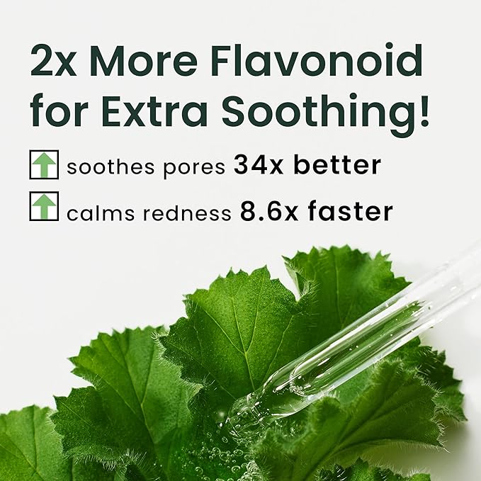 THE LAB BY BLANC DOUX Green Flavonoid 5.0 Serum & 2.0 Sunscreen Soothing Hydrating Moisturizing Facial Treament SPF 50 for Sensitive Acne-Prone Skin Korean Beauty Skincare