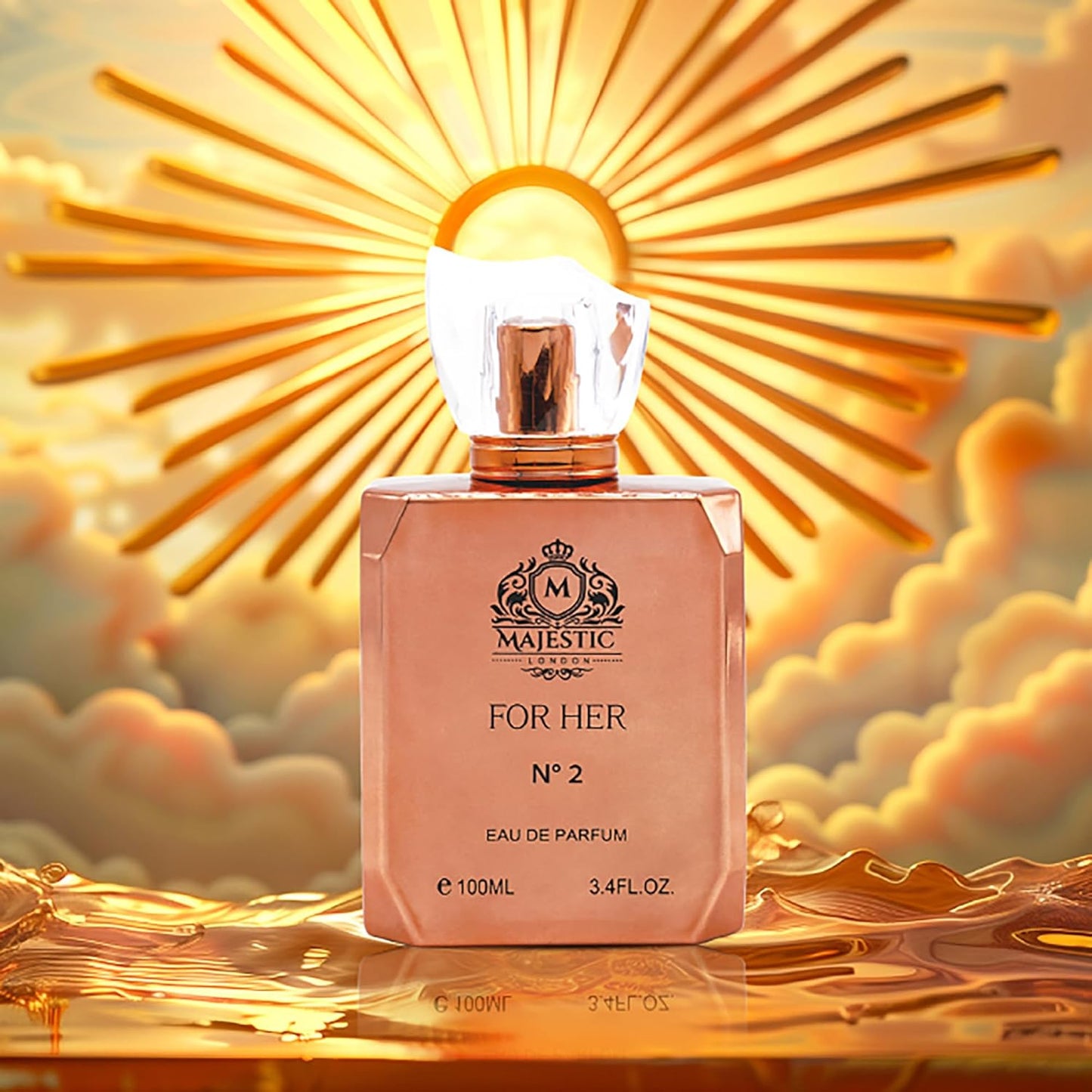 Majestic For Her No2 - Perfume for Women with Vanilla and Patchouli - Woody, Spicy, Amber, Fruity Fragrance - 3.4 oz EDP Spray