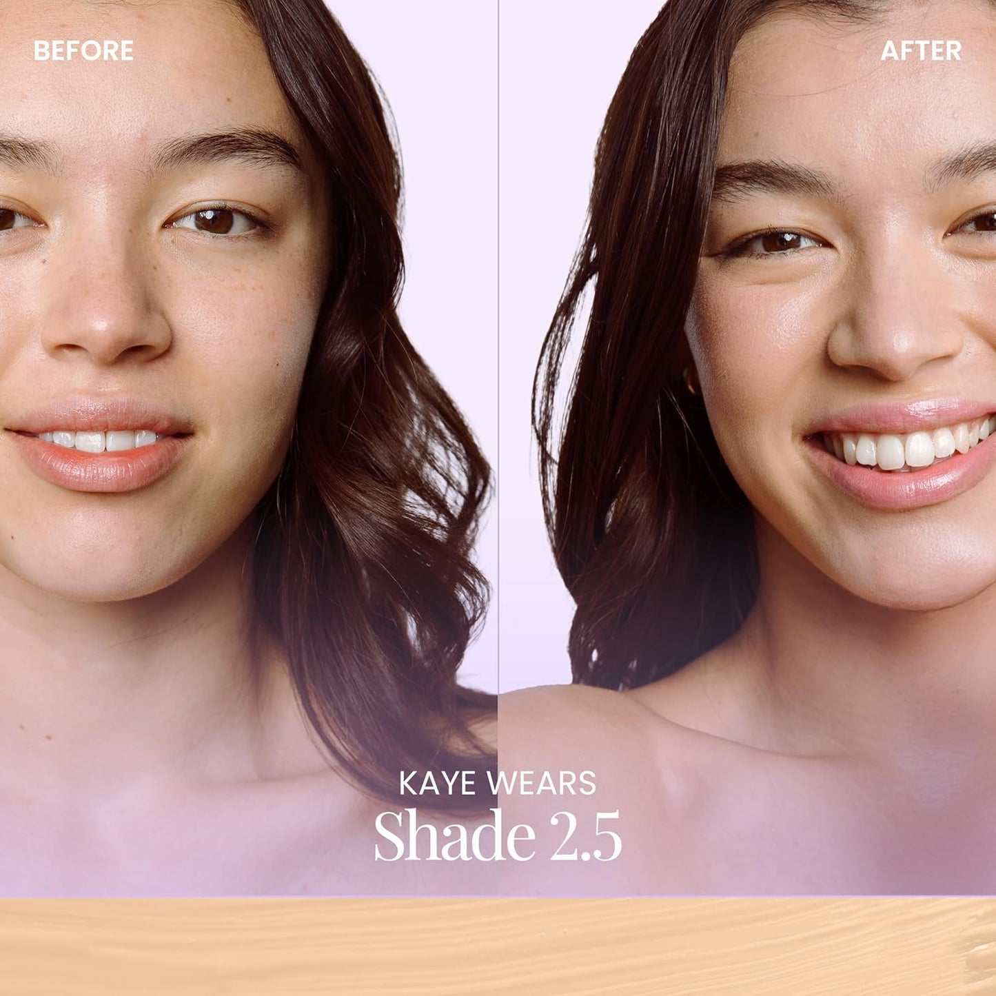 Naked Sundays BeautyScreen™ SPF 50 Mineral Peptide Foundation Tint – Skin Tint & Mineral Sunscreen | Radiant, Buildable Coverage, Acne-Safe, Infused with Peptides (2.5 Light Neutral, 1.01 oz)