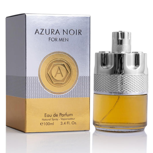 Azura Noir for Men Eau De Parfum - Woody Spicy Fragrance - Long-Lasting Cologne Choice For Daily Wear - Top Notes of Lemon, Nigerien Ginger, Refreshing Mint & Lavender - Elegant 100ml Bottle