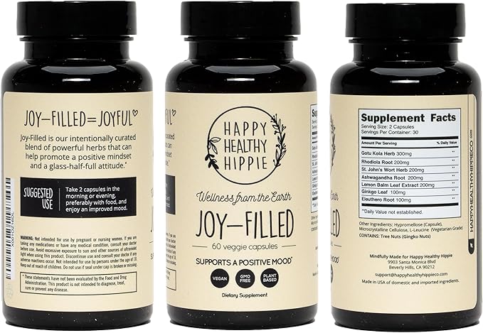 Joy-Filled Mood Support Supplement with St. 100% Plant-Based, 60 ct
