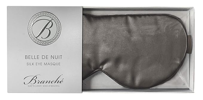 Branche Beauty Belle De Nuit Sleep Mask - Silk Eye Mask 6A Silk 22 Momme Eye Cover Sleepover Shade Blindfold Mask for Luxury Sleep in Total Darkness (Driftwood)
