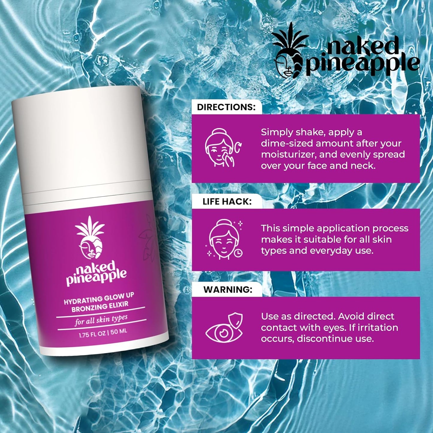 Hydrating Glow Up Bronzing Elixir - Enhances Complexion & Glow, Promotes Smooth Skin, Hydration & Moisture Lock - Makeup Primer, 1oz