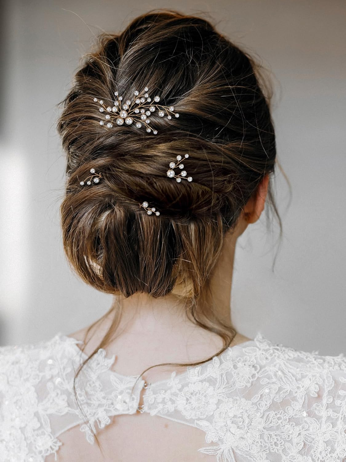 SWEETV 7 Pieces Bride Hair Accessories Pearl Wedding Hair Pins Leaf Bridal Hair Piece Vintage Hair Headpiece Leaf Hair Clips Jewelry for Women Bridesmaids Brides Flower Girls